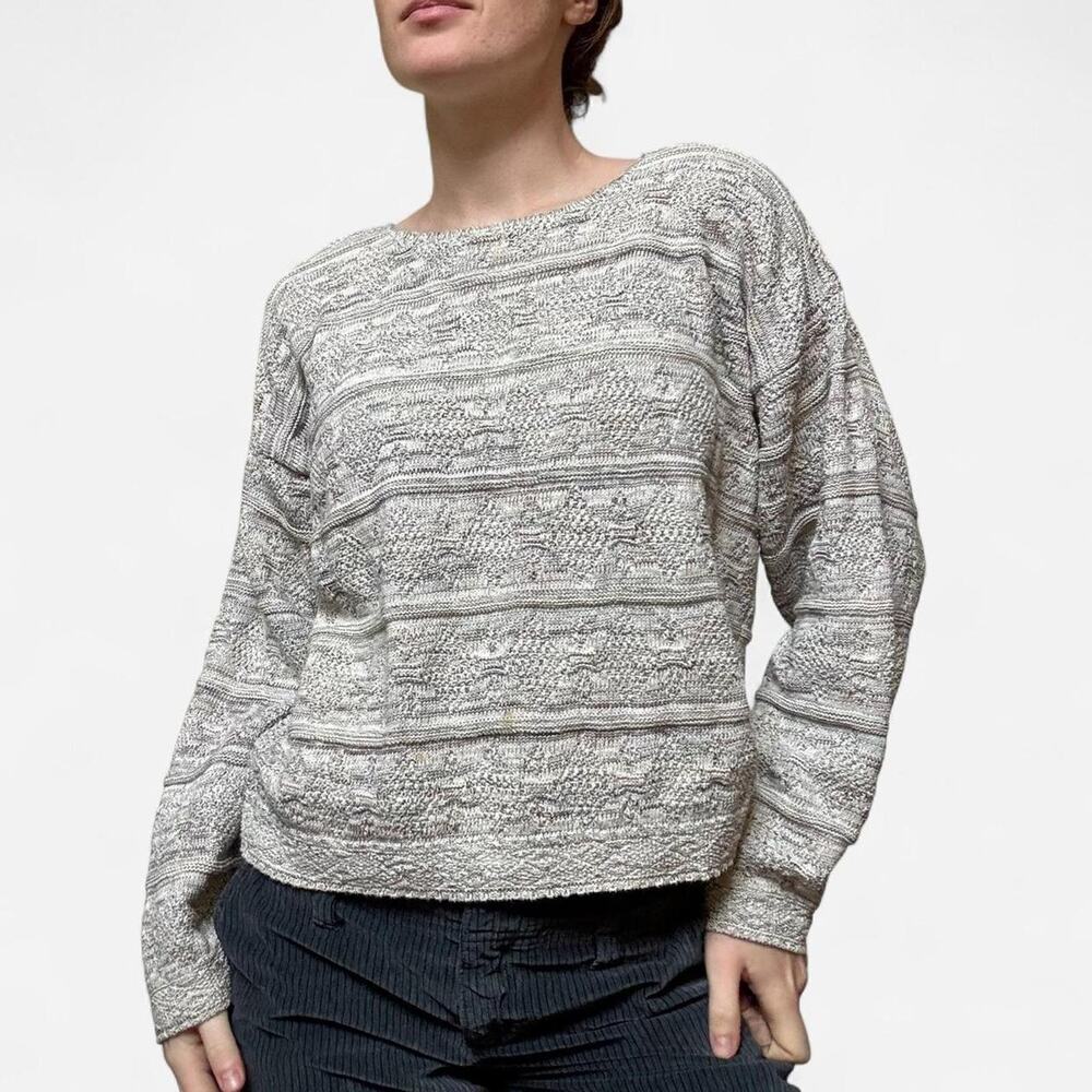 90s cotton boxy cottage core sweater